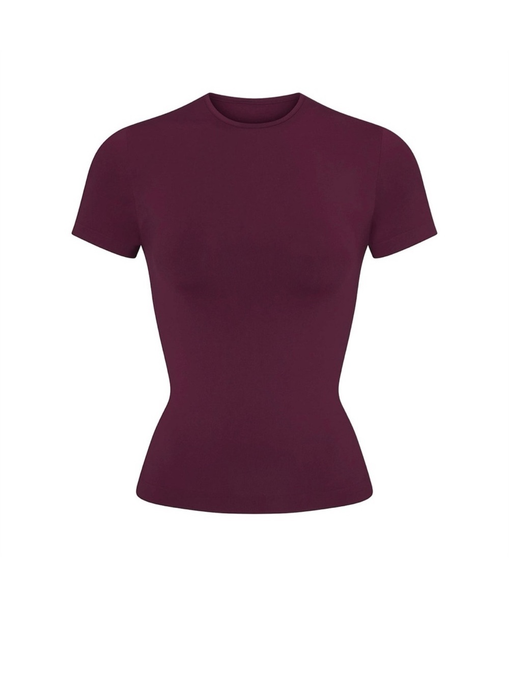 SKIMS Soft Smoothing Seamless T-Shirt in Deep Berry